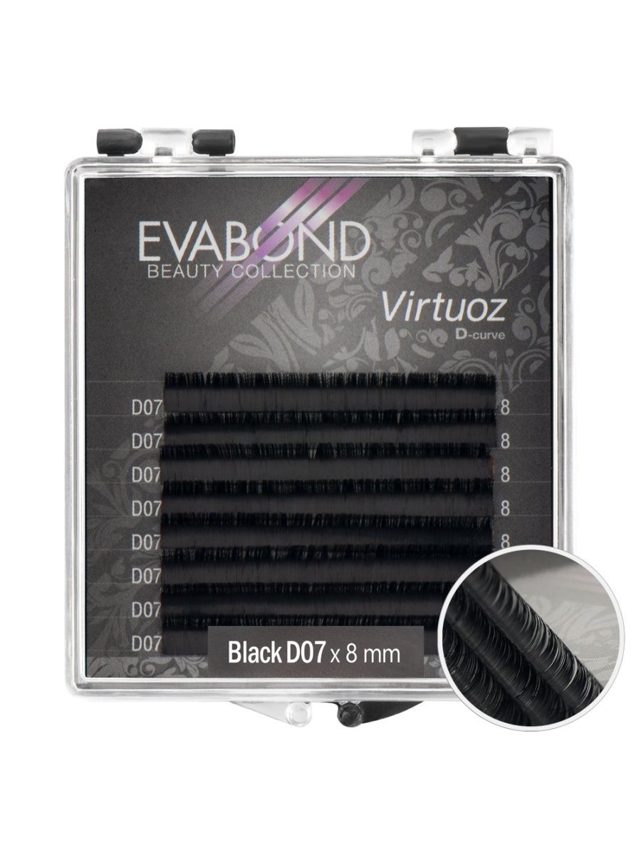 Ресницы Virtuoz 8 линий однолинейные EVABOND Р740-08 702-07-08 Изгиб D диаметр 007 8мм, Черный, IR-4680379062722
Ресницы Virtuoz 8 линий однолинейные EVABOND Р740-08 702-07-08 Изгиб D диаметр 007 8мм, Черный, IR-4680379062722