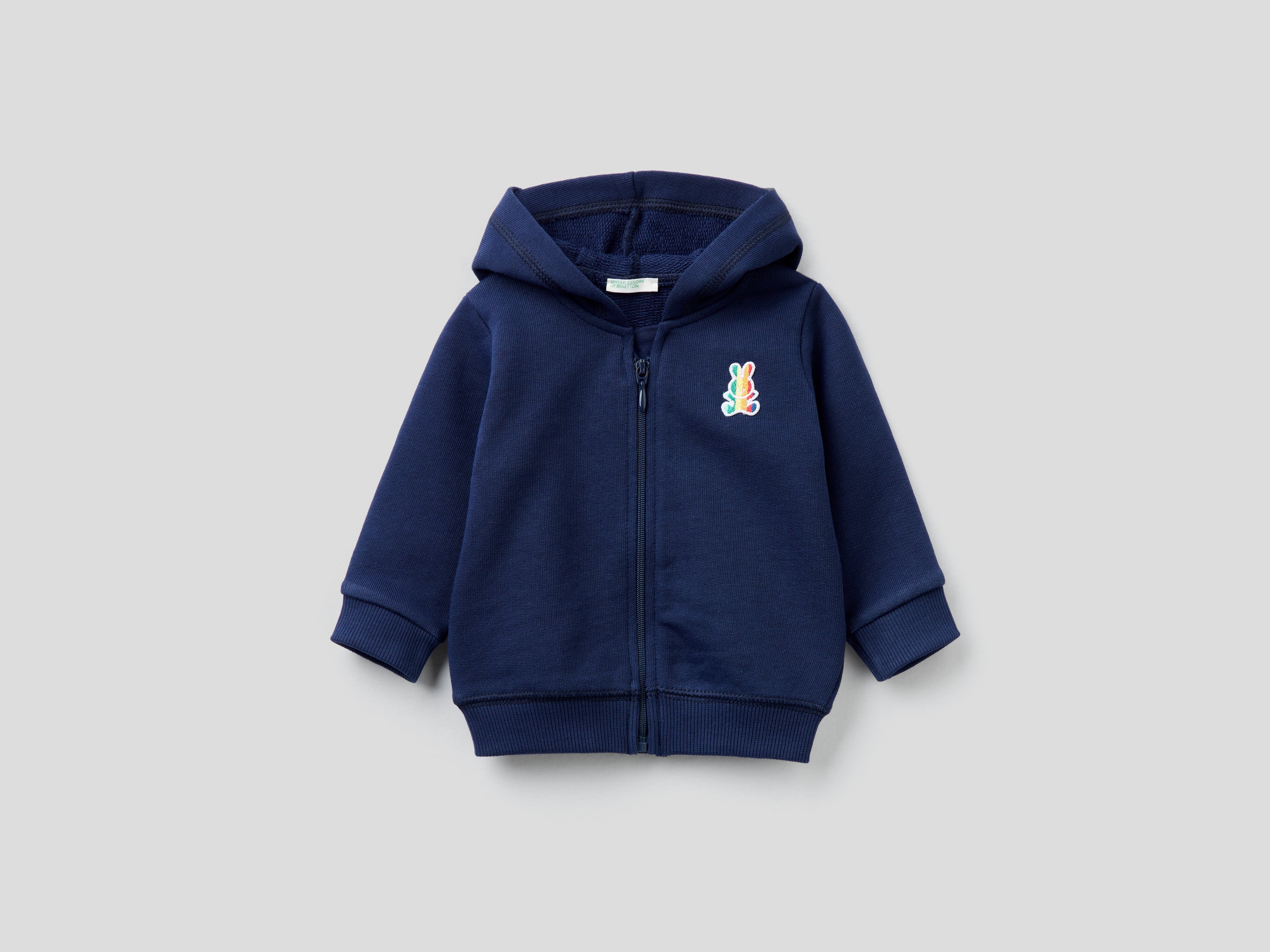 фото Толстовка для девочек benetton цв. синий р.62 united colors of benetton