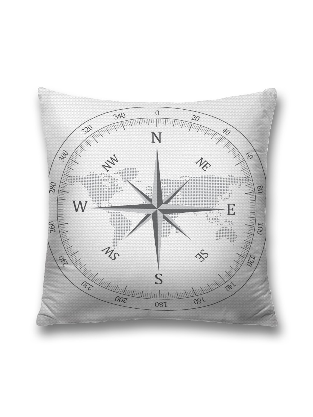 фото Наволочка joyarty декоративная "классический компас" на молнии, 45x45 см