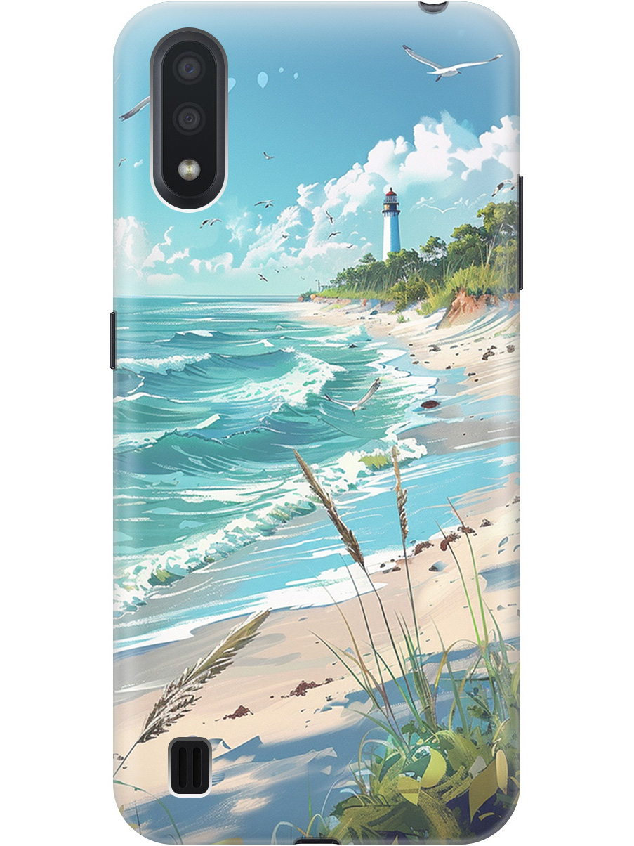 Силиконовый чехол на Samsung Galaxy A01 с принтом "Чайки у маяка", Белый;голубой;зеленый;прозрачный, 722444441
Силиконовый чехол на Samsung Galaxy A01 с принтом "Чайки у маяка", Белый;голубой;зеленый;прозрачный, 722444441