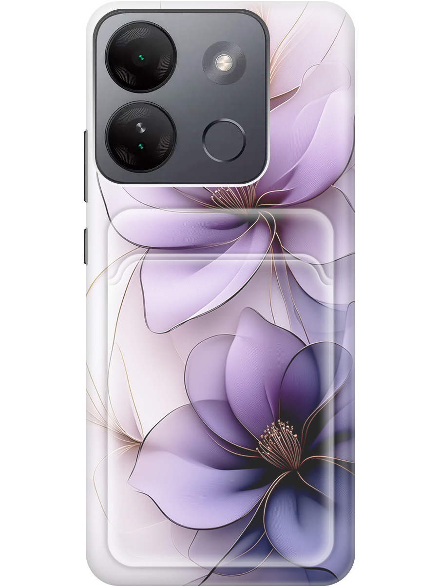 Силиконовый чехол на Infinix Smart 7 HD с принтом "Сиреневые цветы" с карманом для карты, Белый;прозрачный;серый;фиолетовый, 769392021
Силиконовый чехол на Infinix Smart 7 HD с принтом "Сиреневые цветы" с карманом для карты, Белый;прозрачный;серый;фиолетовый, 769392021