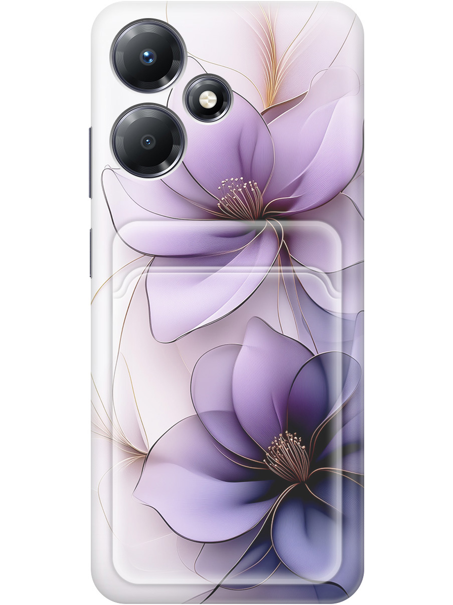 Силиконовый чехол на Infinix Hot 30 Play с принтом "Сиреневые цветы" с карманом для карты, Белый;прозрачный;серый;фиолетовый, 773941021
Силиконовый чехол на Infinix Hot 30 Play с принтом "Сиреневые цветы" с карманом для карты, Белый;прозрачный;серый;фиолетовый, 773941021