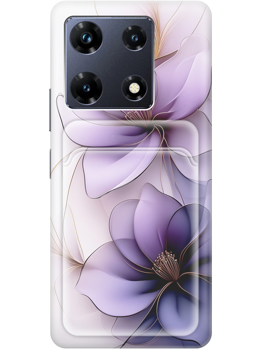 Силиконовый чехол на Infinix Note 30 Pro с принтом "Сиреневые цветы" с карманом для карты, Белый;прозрачный;серый;фиолетовый, 773942821
Силиконовый чехол на Infinix Note 30 Pro с принтом "Сиреневые цветы" с карманом для карты, Белый;прозрачный;серый;фиолетовый, 773942821