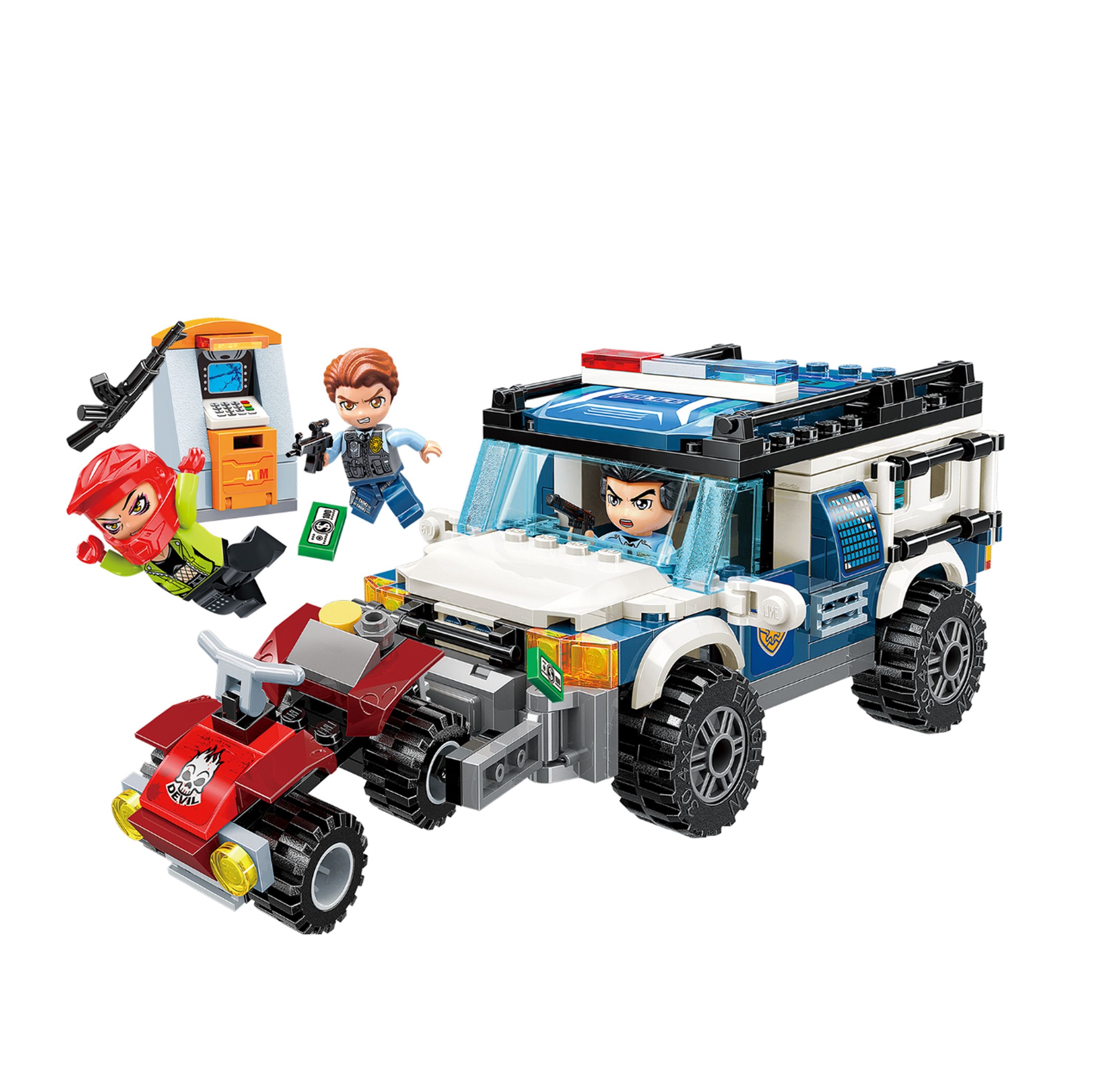 Конструктор пластмассовый машина с фигурками и аксессуарами Brick (Enlighten) BRICK1933
Конструктор пластмассовый машина с фигурками и аксессуарами Brick (Enlighten) BRICK1933