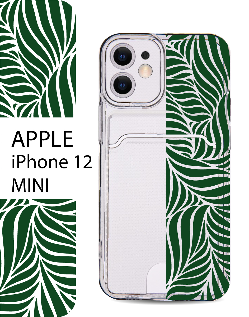 Чехол на Apple iPhone 12 Mini с карманом для банковской карты и принтом, Зеленый;черный, Apple iPhone 12 Mini
Чехол на Apple iPhone 12 Mini с карманом для банковской карты и принтом, Зеленый;черный, Apple iPhone 12 Mini