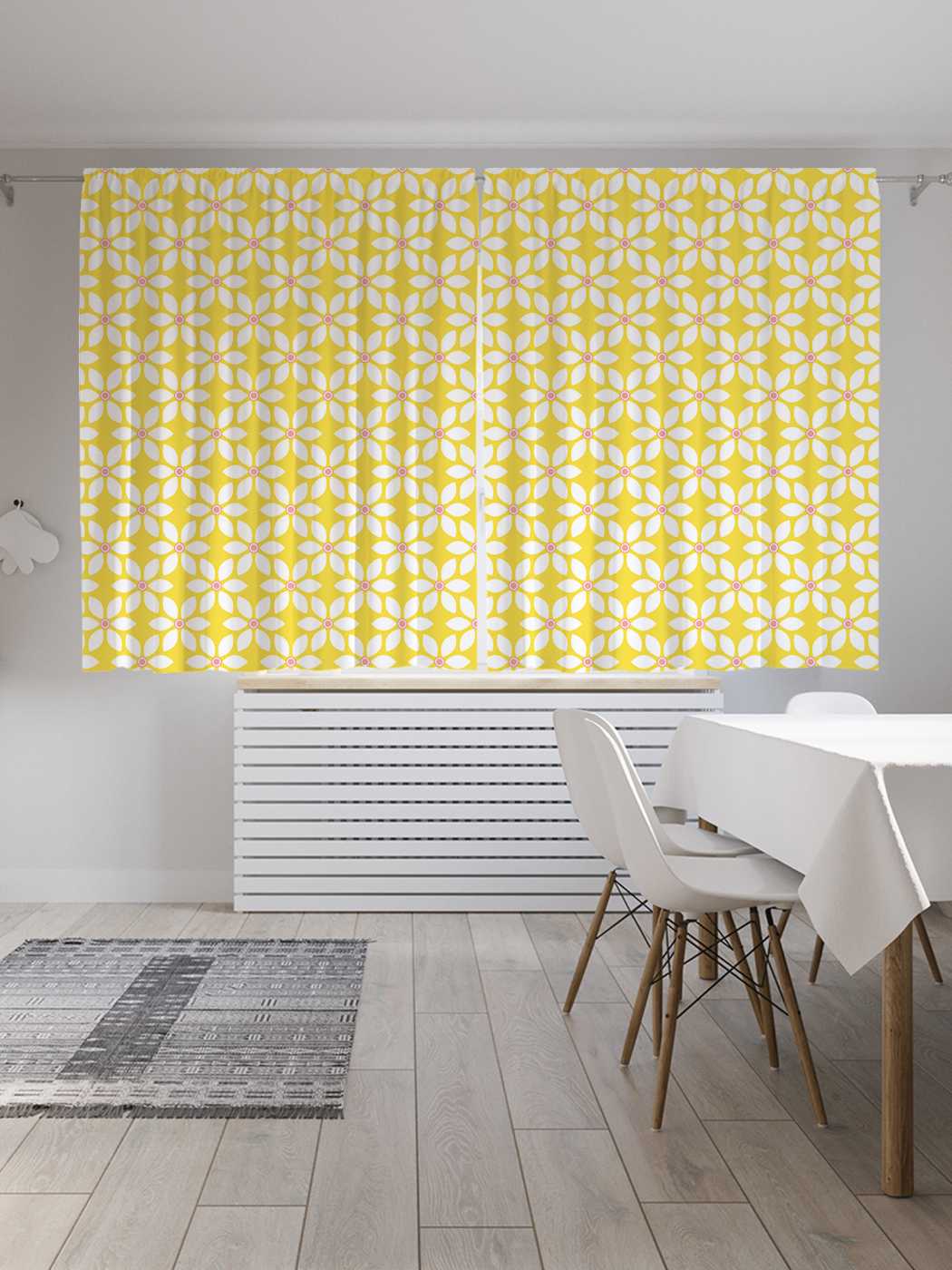 фото Шторы с фотопечатью joyarty "летнее цветение" из сатена, 290х180 см