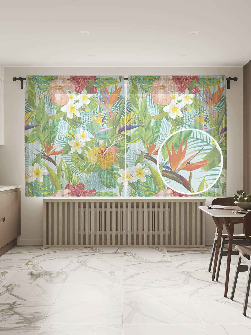 Фототюль JoyArty "Разнообразие тропической флоры" 145x180см, 2 полотна, лента, 50 крючков, Разнообразие тропической флоры
Фототюль JoyArty "Разнообразие тропической флоры" 145x180см, 2 полотна, лента, 50 крючков, Разнообразие тропической флоры