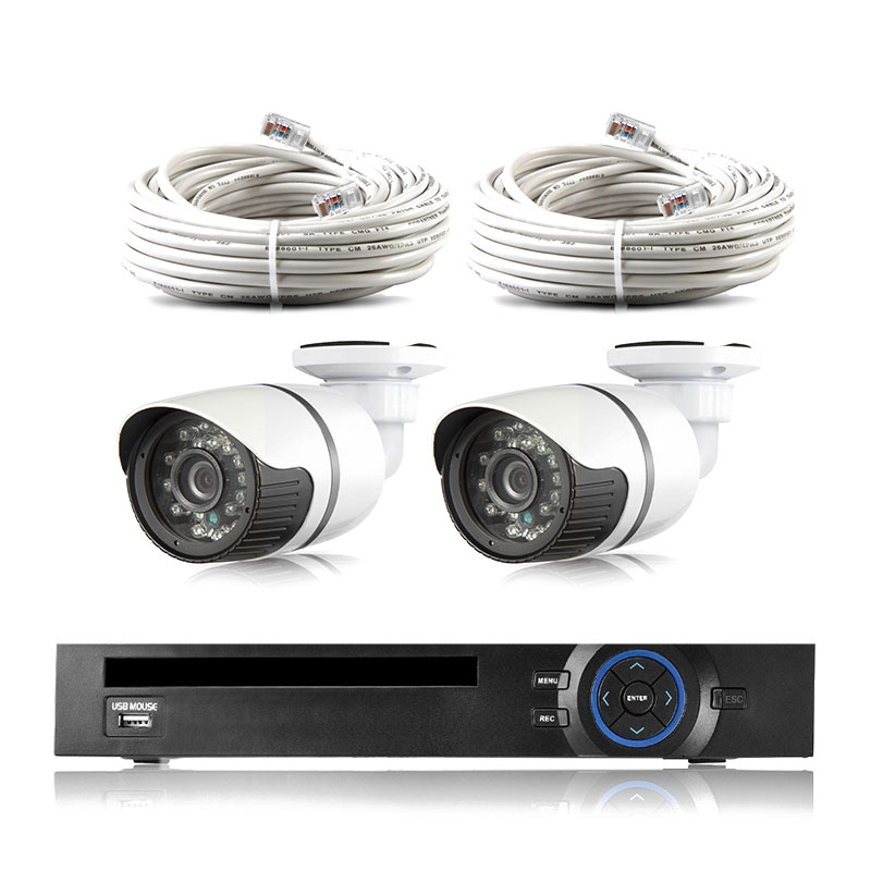 фото Комплект видеонаблюдения ip 2мп ps-link kit-c202ip-poe 2 камеры для улицы