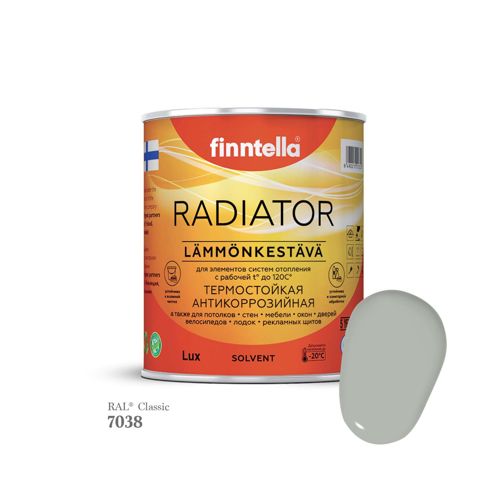 Краска для радиаторов быстросохнущая финская эмаль FINNTELLA RADIATOR Matta. Матовая. Цвет, Серый, RADIATOR Matta RAL
Краска для радиаторов быстросохнущая финская эмаль FINNTELLA RADIATOR Matta. Матовая. Цвет, Серый, RADIATOR Matta RAL