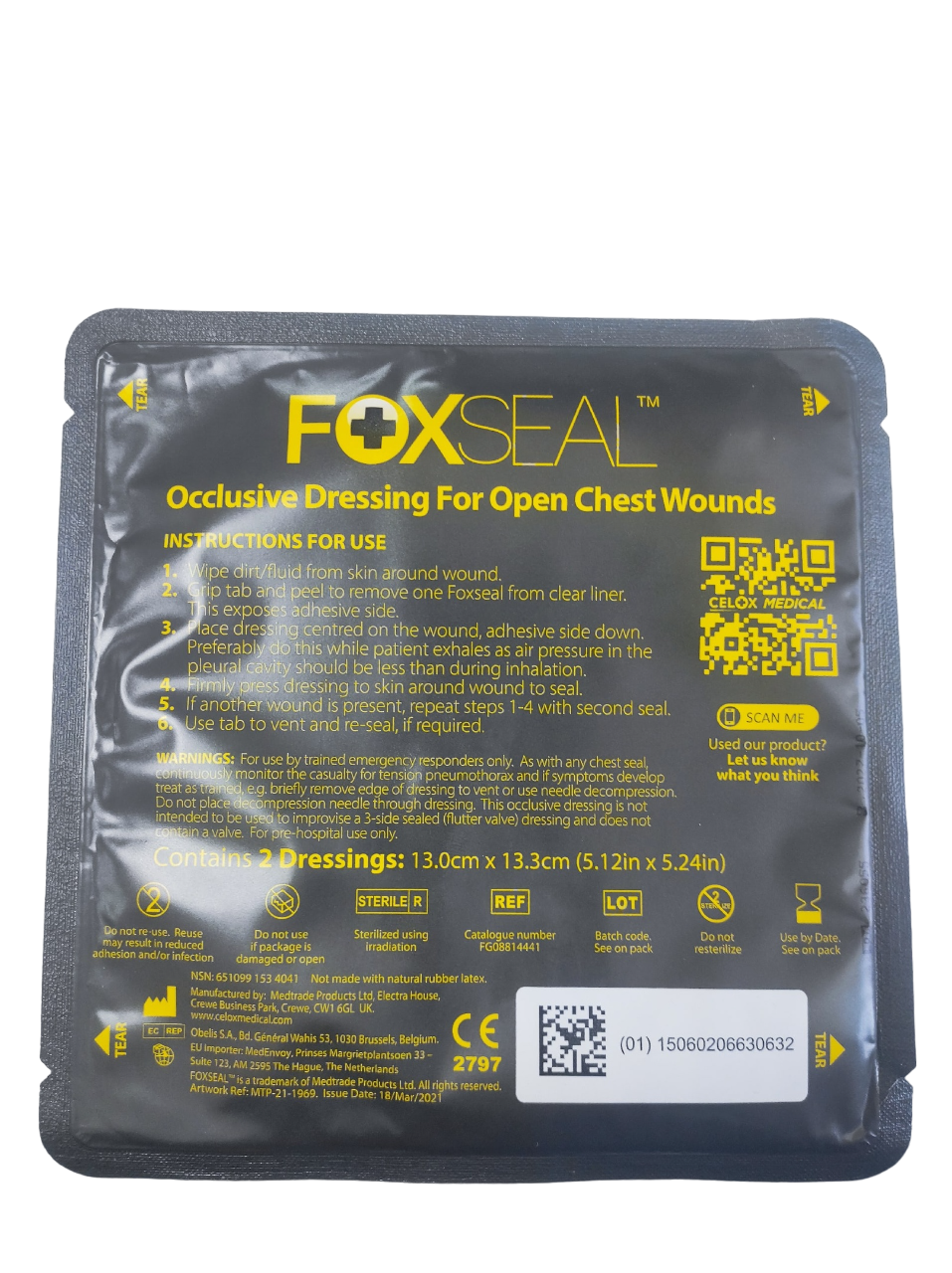 Окклюзионный пластырь FOXSEAL Occlusive Dressing For Open Chest Wounds 13х13 см, Бежевый, FOXSEAL
Окклюзионный пластырь FOXSEAL Occlusive Dressing For Open Chest Wounds 13х13 см, Бежевый, FOXSEAL
