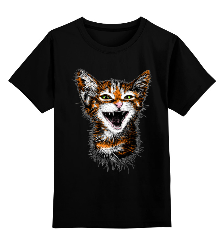 Детская футболка Printio Котик цв.черный р.116, 0000003512349 
Детская футболка Printio Котик цв.черный р.116, 0000003512349