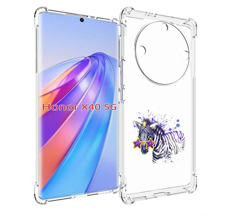 Чехол MyPads акварельная зебра для Honor X40, Прозрачный, Tocco 
Чехол MyPads акварельная зебра для Honor X40, Прозрачный, Tocco