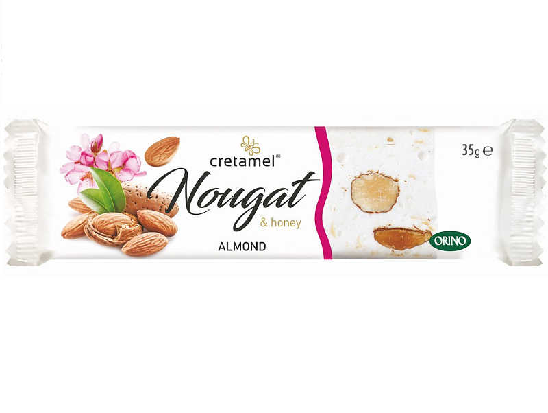 фото Из греции: батончик cretamel nuga gourmet с миндалём, 70 г
