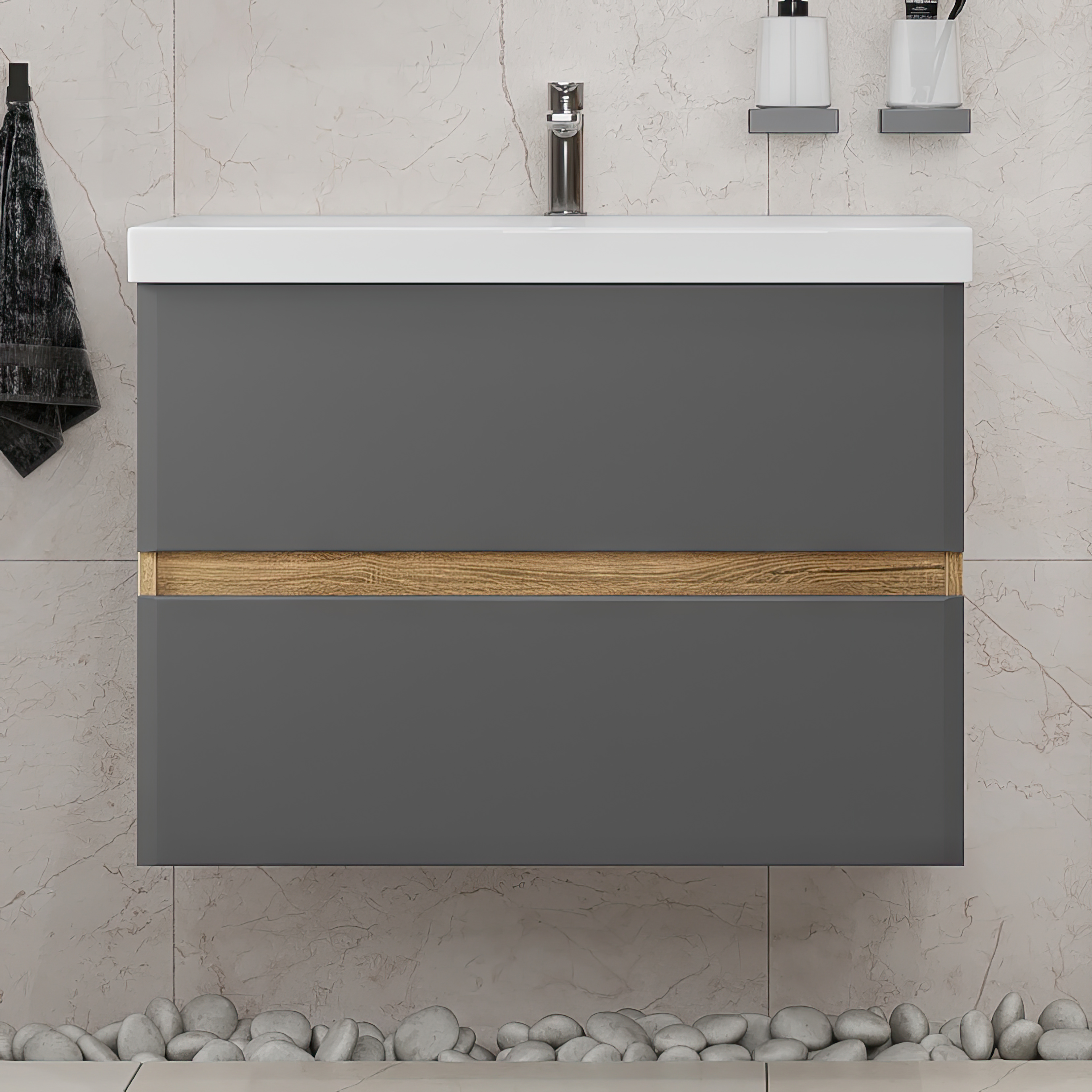 Тумба подвесная SanStar Graffa 80 с раковиной Moduo 80 (комплект) для ванной комнаты Дуб, Светло-коричневый;темно-серый, Graffa 80
Тумба подвесная SanStar Graffa 80 с раковиной Moduo 80 (комплект) для ванной комнаты Дуб, Светло-коричневый;темно-серый, Graffa 80