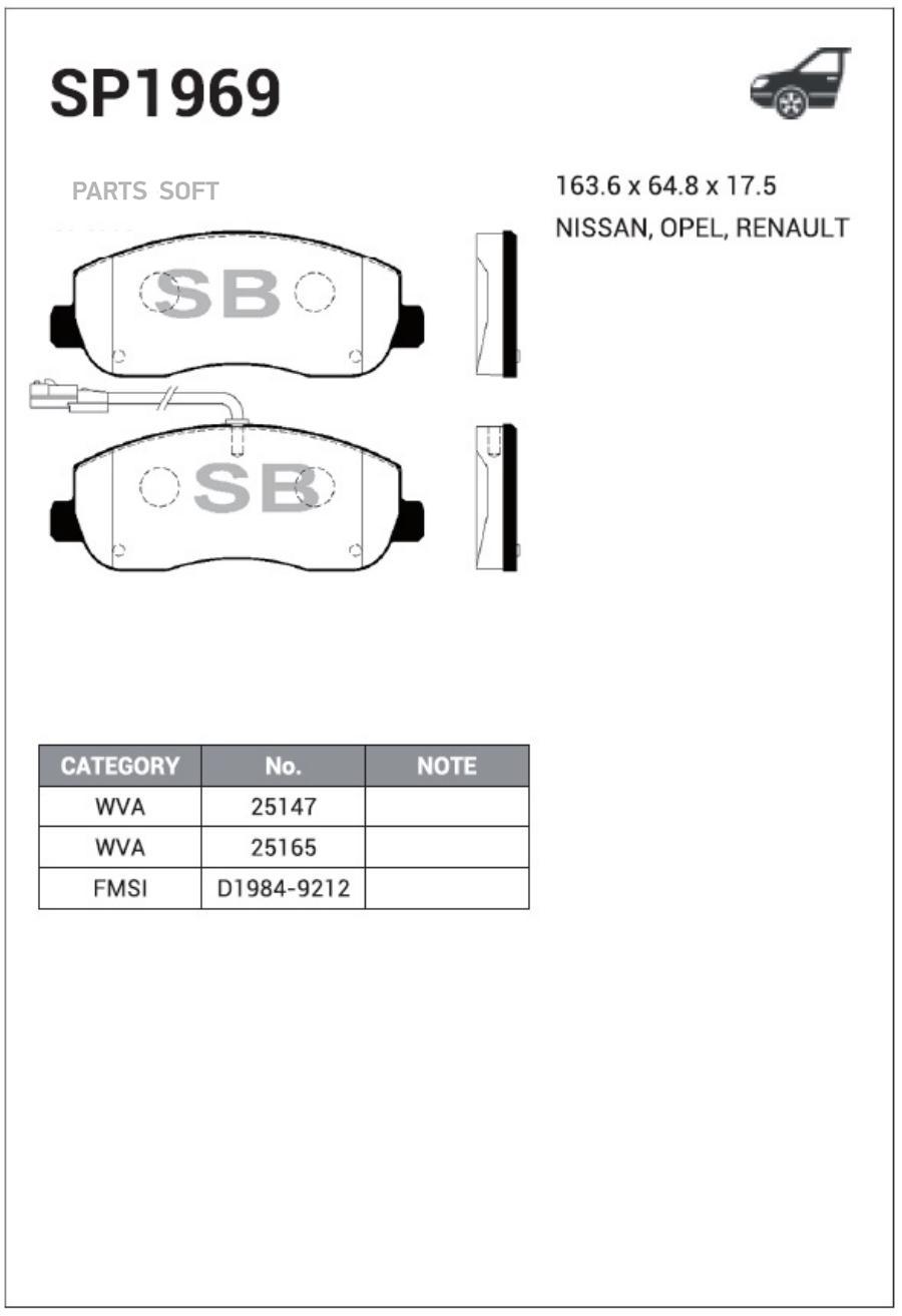 Колодки Передние Nissan Nv400 11-, Opel Movano B, Renault Master Iii 10- Sp1969 Sangsin br
Колодки Передние Nissan Nv400 11-, Opel Movano B, Renault Master Iii 10- Sp1969 Sangsin br
