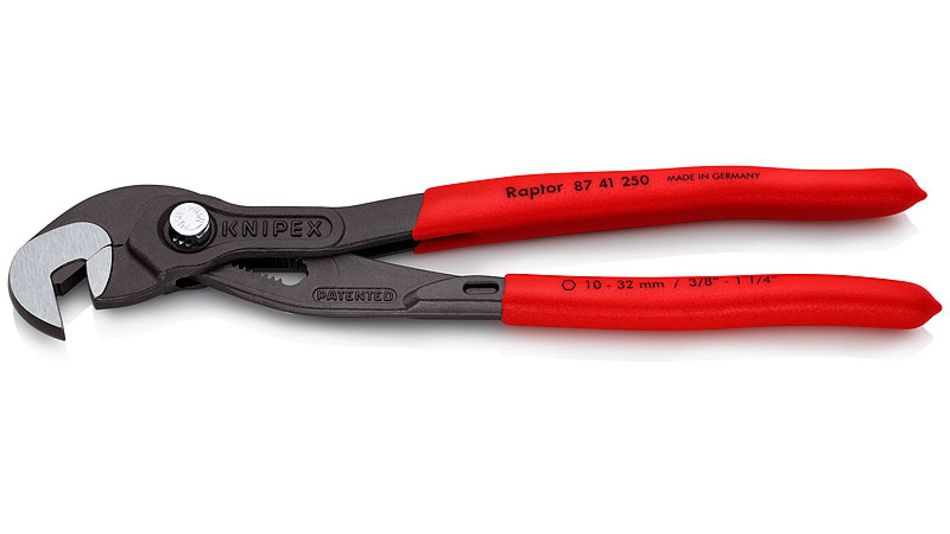Клещи переставные-гаечный ключ Knipex KN-8741250 RAPTOR, зев 10-32 мм, длина 250 мм, KN-8741250
Клещи переставные-гаечный ключ Knipex KN-8741250 RAPTOR, зев 10-32 мм, длина 250 мм, KN-8741250