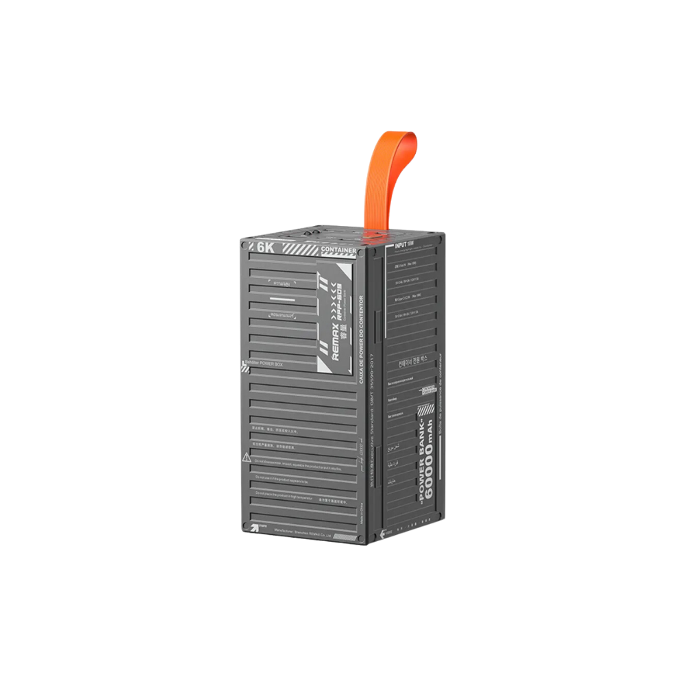 Внешний аккумулятор Remax RPP-609 60000mAh 22.5W 2 Type-C + 4 USB с LED фонарем, Серый, RPP-609
Внешний аккумулятор Remax RPP-609 60000mAh 22.5W 2 Type-C + 4 USB с LED фонарем, Серый, RPP-609