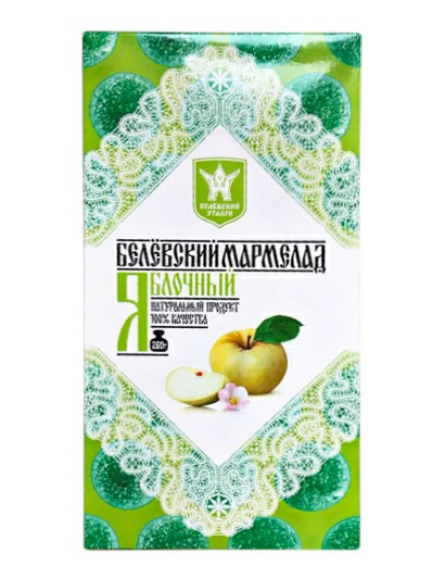 Мармелад Белевский эталон яблочный 260 г 
Мармелад Белевский эталон яблочный 260 г