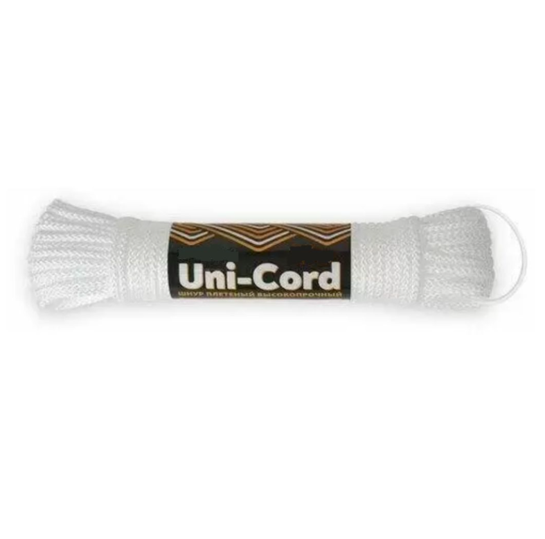 Шнур плетеный Петроканат UNI-CORD 2,5 мм (10 м) белый, минимоток (плетеный шнур; шнур, Uni-Cord
Шнур плетеный Петроканат UNI-CORD 2,5 мм (10 м) белый, минимоток (плетеный шнур; шнур, Uni-Cord