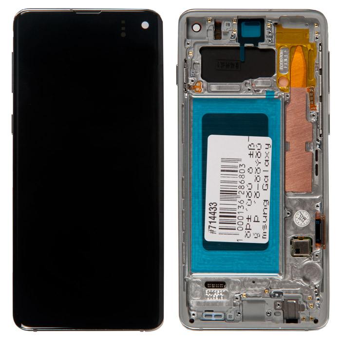 Дисплей Rocknparts с тачскрином и передней панелью для Samsung Galaxy S10 белый, G973F
Дисплей Rocknparts с тачскрином и передней панелью для Samsung Galaxy S10 белый, G973F
