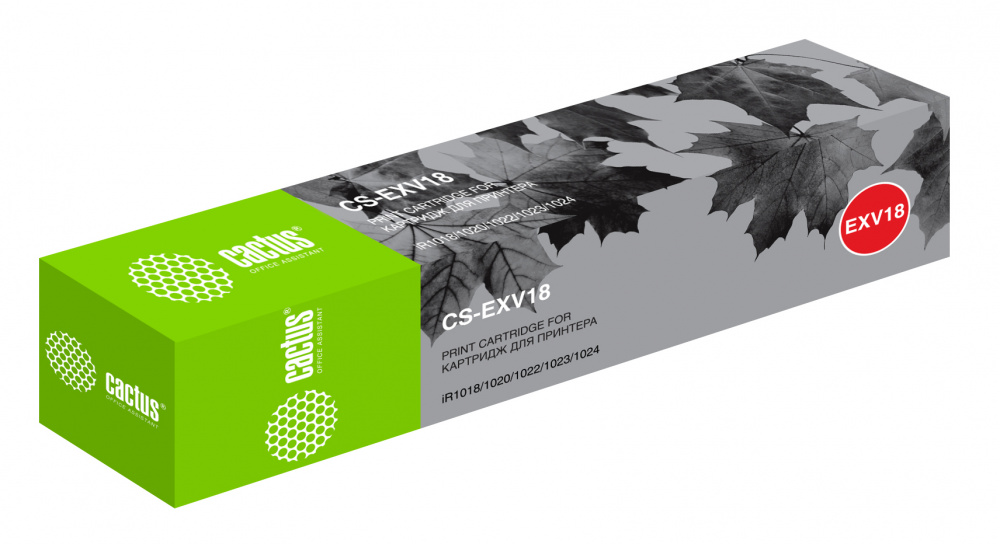 Картридж для лазерного принтера CACTUS C-EXV18 Black для принтера Canon, Черный, C-EXV18
Картридж для лазерного принтера CACTUS C-EXV18 Black для принтера Canon, Черный, C-EXV18
