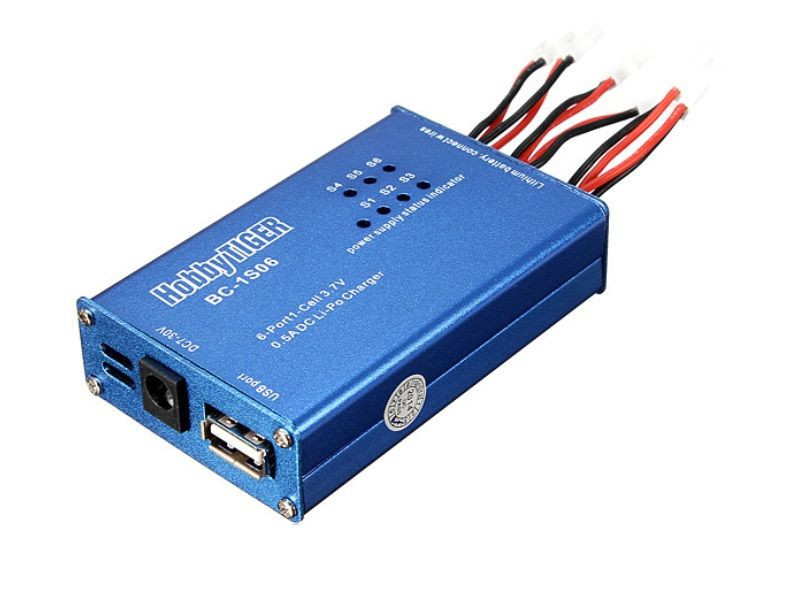 Зарядное устройство HobbyTiger BC-1S06 для заряда шести аккум. 1S Li-Po, 6x500mAh, Molex, GC-1S06
Зарядное устройство HobbyTiger BC-1S06 для заряда шести аккум. 1S Li-Po, 6x500mAh, Molex, GC-1S06
