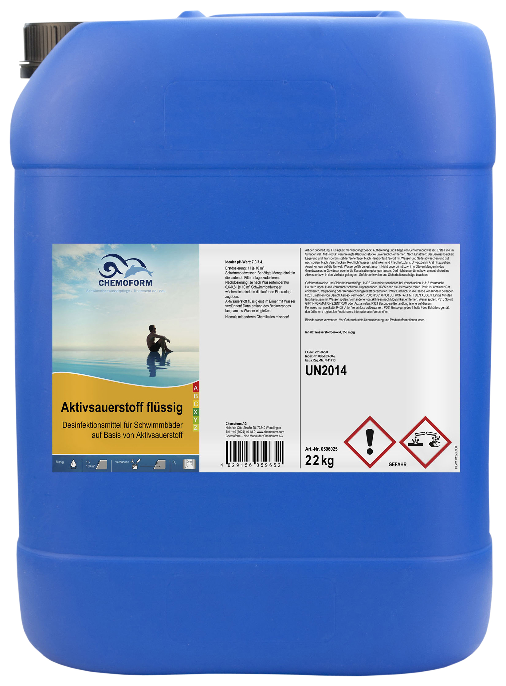 Дезинфицирующее средство для бассейна Chemoform 0596022 Активный кислород 22 кг
Дезинфицирующее средство для бассейна Chemoform 0596022 Активный кислород 22 кг