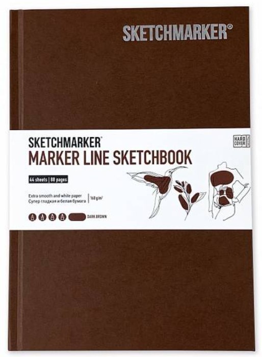 Скетчбук для маркеров Sketchmarker MARKER LINE 14,8х21см 44л 160г тверд.обл, темн.коричн
Скетчбук для маркеров Sketchmarker MARKER LINE 14,8х21см 44л 160г тверд.обл, темн.коричн