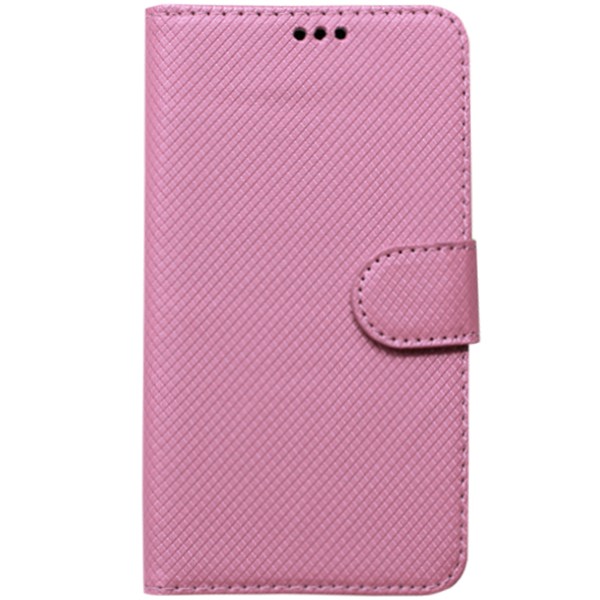 фото Универсальный кожаный чехол-книжка texture (4.9-5.3") pink epik