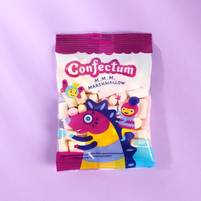 Зефир жевательный "Confectum Kids" ароматизированный 50г.
Зефир жевательный "Confectum Kids" ароматизированный 50г.