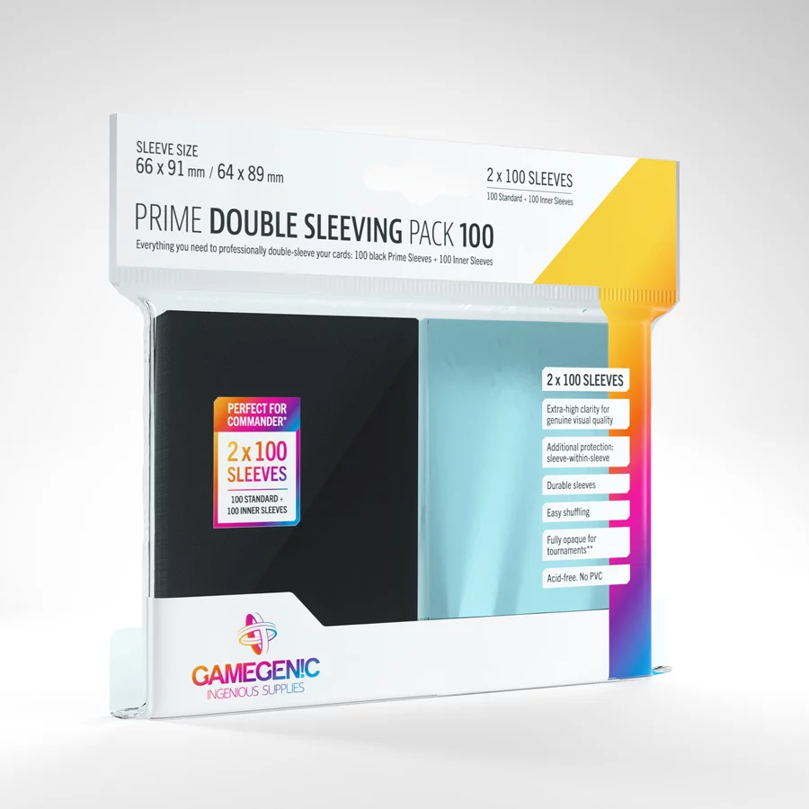 Протекторы для карт Gamegenic Prime Double Sleeving Pack Clear Black 100+100 шт, Черный
Протекторы для карт Gamegenic Prime Double Sleeving Pack Clear Black 100+100 шт, Черный