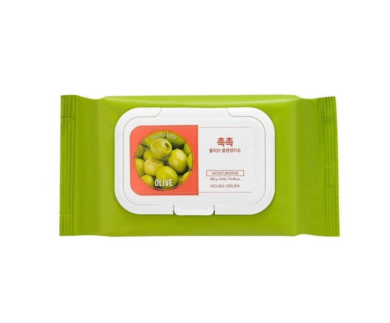 Cалфетки для удаления макияжа Holika Holika Daily Fresh Olive Cleansing Tissue, 60 шт.
Cалфетки для удаления макияжа Holika Holika Daily Fresh Olive Cleansing Tissue, 60 шт.