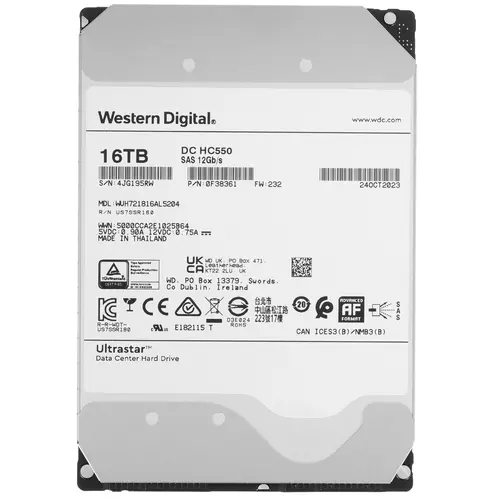Жесткий диск WD Ultrastar DC HC550 WUH721816AL5204 16 ТБ (WUH721816AL5204), WD Ultrastar DC HC550 WUH721816AL5204
Жесткий диск WD Ultrastar DC HC550 WUH721816AL5204 16 ТБ (WUH721816AL5204), WD Ultrastar DC HC550 WUH721816AL5204