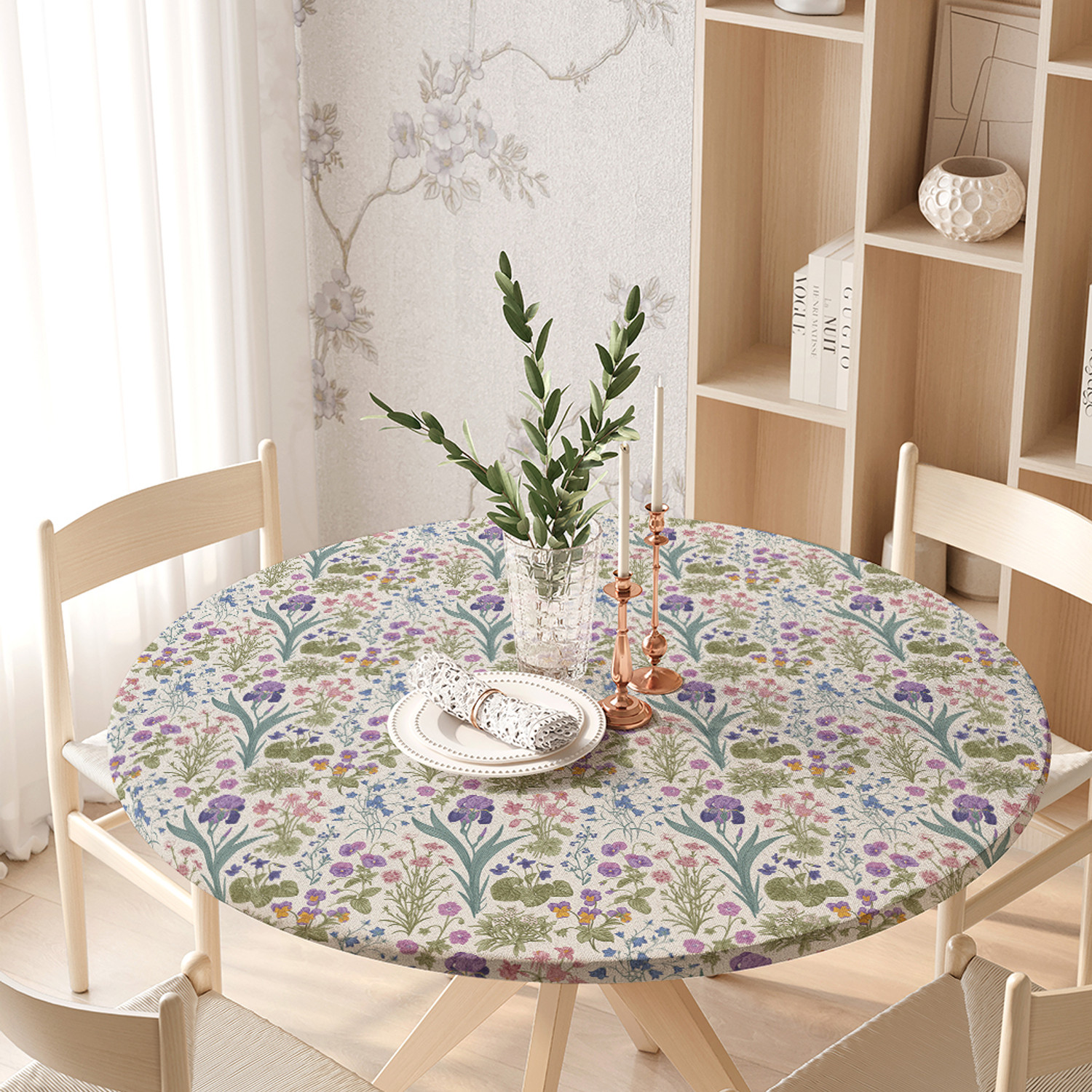 Скатерть на кухонный стол Поле ирисов на резинке 105-120 см, Белый, Поле ирисов 
Скатерть на кухонный стол Поле ирисов на резинке 105-120 см, Белый, Поле ирисов