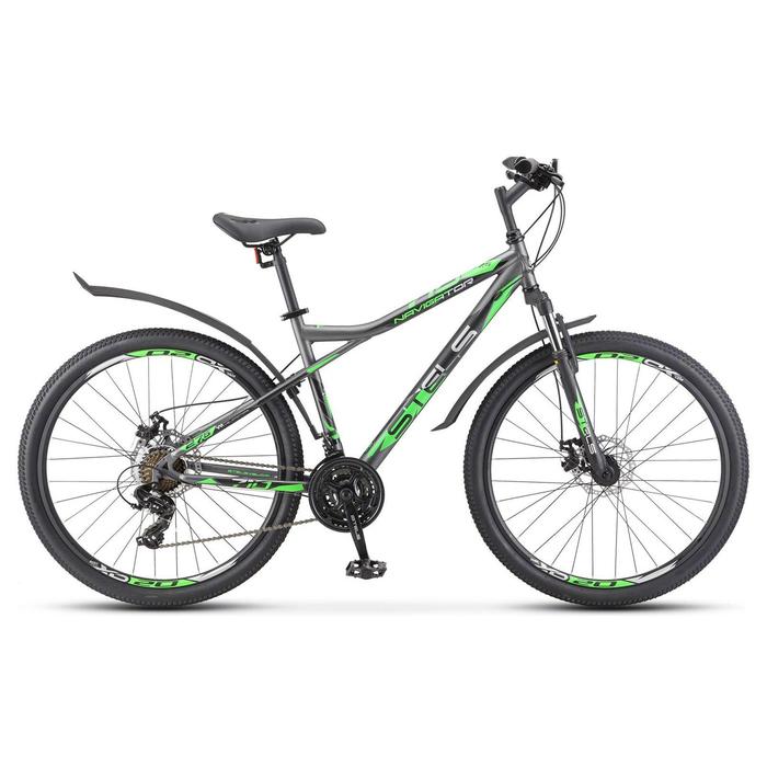 Велосипед 27,5" Stels Navigator-710 MD V020, цвет антрацитовый/зелёный/чёрный, размер рамы
Велосипед 27,5" Stels Navigator-710 MD V020, цвет антрацитовый/зелёный/чёрный, размер рамы