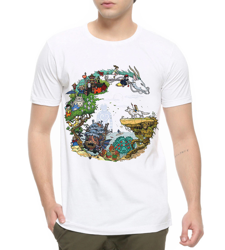 фото Футболка мужская комбо фильмов студии гибли dream shirts белая xs