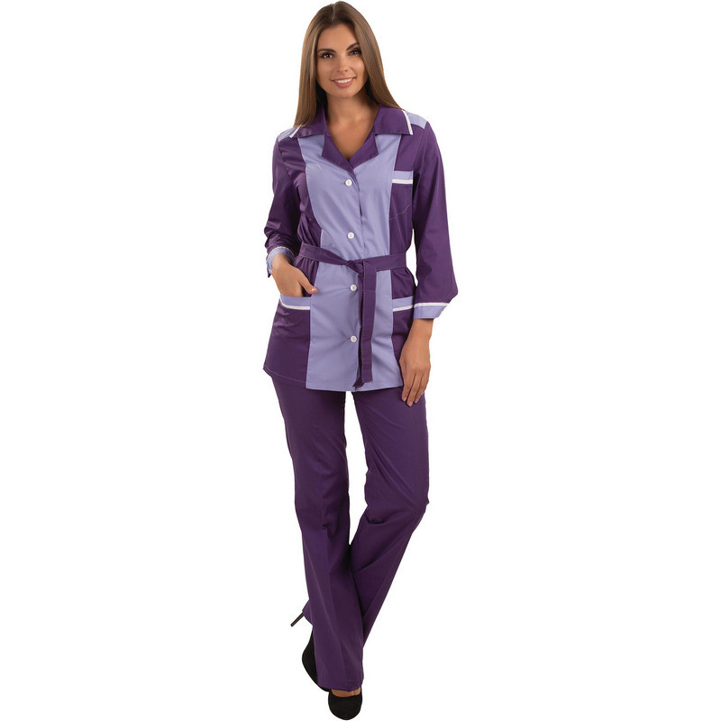 Костюм для горничных и уборщиц у09-КБР (р.56-58)р.170-176, Фиолетовый, у09-КБР 
Костюм для горничных и уборщиц у09-КБР (р.56-58)р.170-176, Фиолетовый, у09-КБР