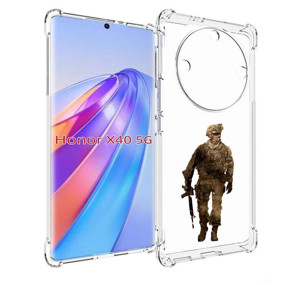 Чехол MyPads call-of-duty мужской для Honor X40, Прозрачный, Tocco