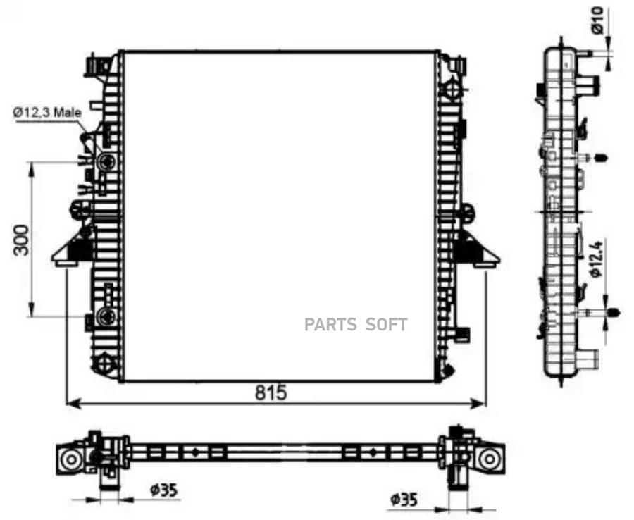 Радиатор охлаждения NRF 53097 
Радиатор охлаждения NRF 53097