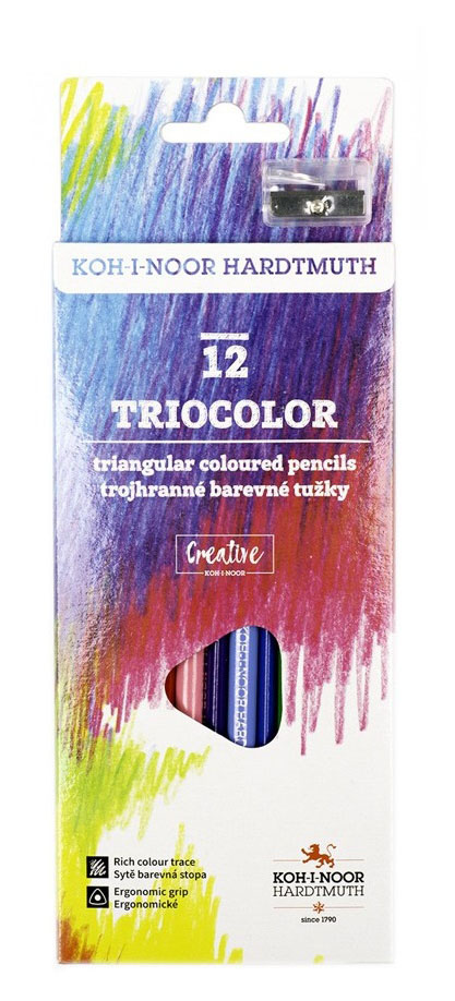 Карандаши цв. Koh-I-Noor TrioColor 3132 3132012011KS трехгран. цветной корпус 12цв. коробк, Разноцветные
Карандаши цв. Koh-I-Noor TrioColor 3132 3132012011KS трехгран. цветной корпус 12цв. коробк, Разноцветные