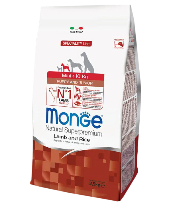 MONGE MONGE SPECIALITY DOG MINI PUPPY & JUNIOR LAMB для щенков маленьких пород с ягненком
MONGE MONGE SPECIALITY DOG MINI PUPPY & JUNIOR LAMB для щенков маленьких пород с ягненком