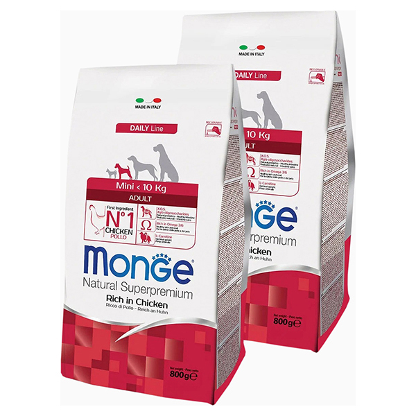 MONGE MONGE DOG MINI ADULT CHICKEN для взрослых собак маленьких пород с курицей (0,8 кг х
MONGE MONGE DOG MINI ADULT CHICKEN для взрослых собак маленьких пород с курицей (0,8 кг х