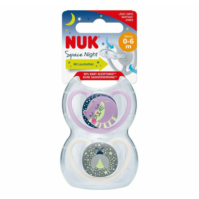 Пустышка ортодонтическая с кольцом-держателем Nuk Space Night 0-3 месяцев 2 шт, Белый;розовый
Пустышка ортодонтическая с кольцом-держателем Nuk Space Night 0-3 месяцев 2 шт, Белый;розовый