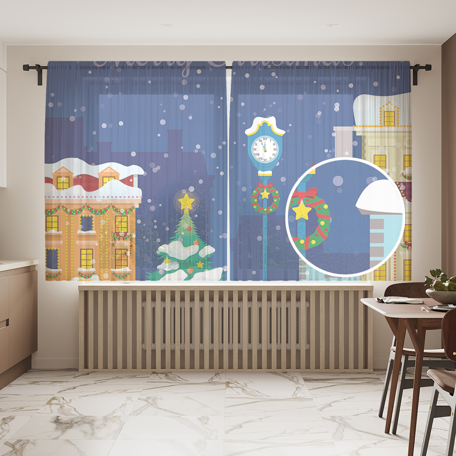 Тюль для кухни и спальни JoyArty "Новогодний город в снегу" 290x180 см, Новогодний город в снегу
Тюль для кухни и спальни JoyArty "Новогодний город в снегу" 290x180 см, Новогодний город в снегу