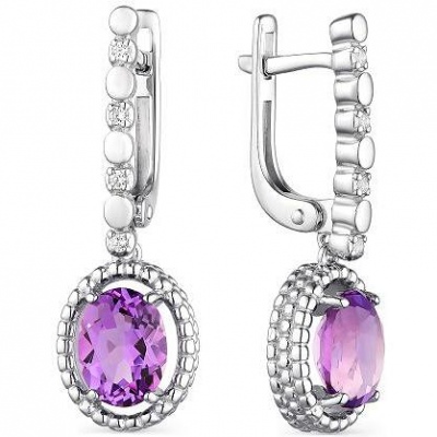 Серьги с аметистами и фианитами из серебра Алкор серебро 02-1961_00АМ-00, 02-1961_00АМ-00
Серьги с аметистами и фианитами из серебра Алкор серебро 02-1961_00АМ-00, 02-1961_00АМ-00
