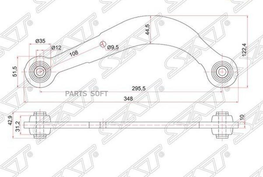 Sat Тяга Поперечная Верхняя Задняя 4Wd Toyota Corolla/Runx/Spacio/Fielder 00-08/Sienta/Vol
Sat Тяга Поперечная Верхняя Задняя 4Wd Toyota Corolla/Runx/Spacio/Fielder 00-08/Sienta/Vol