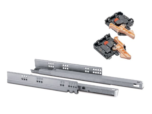 Направляющие MODERN SLIDE L-450 полного выдвижения для деревянных ящиков с доводчиком, Серебристый, Направляющие MODERN SLIDE L-450 полного выдвижения для деревянных ящиков с доводчиком
Направляющие MODERN SLIDE L-450 полного выдвижения для деревянных ящиков с доводчиком, Серебристый, Направляющие MODERN SLIDE L-450 полного выдвижения для деревянных ящиков с доводчиком