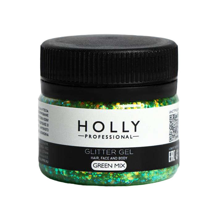Декоративный гель для волос, лица и тела GLITTER GEL Holly Professional, Green Mix, 20 мл
Декоративный гель для волос, лица и тела GLITTER GEL Holly Professional, Green Mix, 20 мл