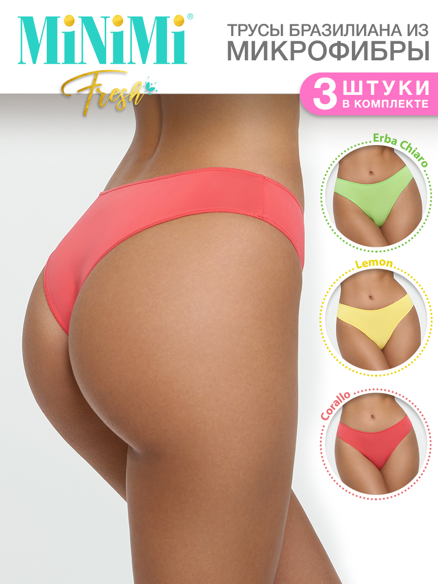 Комплект трусов женских Minimi БMi_F 2610-3 желтый/зеленый/розовый L 3 шт., БMi_F 2610-3
Комплект трусов женских Minimi БMi_F 2610-3 желтый/зеленый/розовый L 3 шт., БMi_F 2610-3