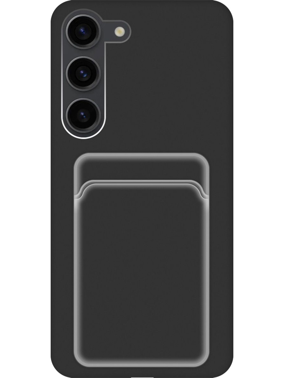 Силиконовый чехол на Samsung Galaxy S23 матовый с карманом для карты черный, 767959531
Силиконовый чехол на Samsung Galaxy S23 матовый с карманом для карты черный, 767959531